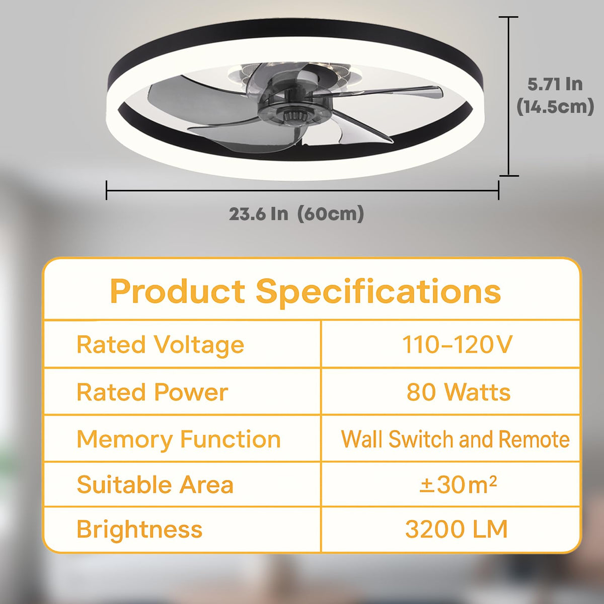 FSZDORJ quiet copper motor provides calm airflow and longevity.