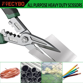 FTECYBO heavy-duty scissors built-in-wrench enables quick hex-screw adjustments