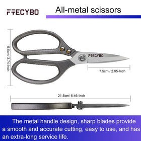 FTECYBO heavy-duty scissors in use during a DIY project.