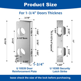 Ftyokmi U10539 bores and backset close-up for precise installation