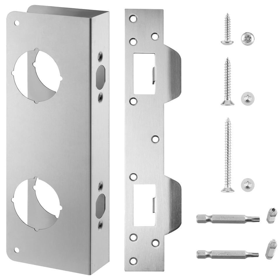 Ftyokmi U10539 front view door reinforcement plate strengthens exterior doors