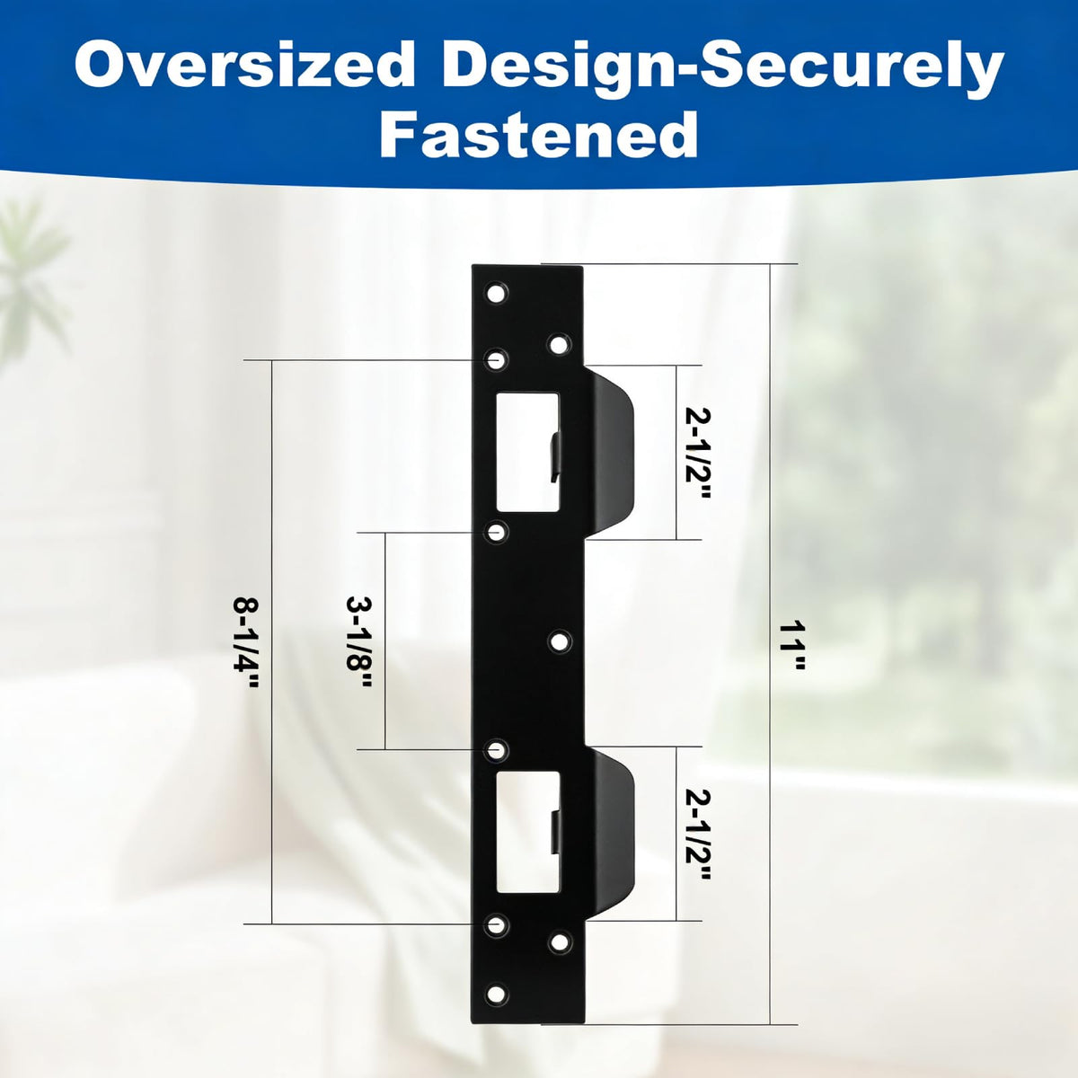 Ftyokmi extra long strike plate 11 inches covers jamb damage