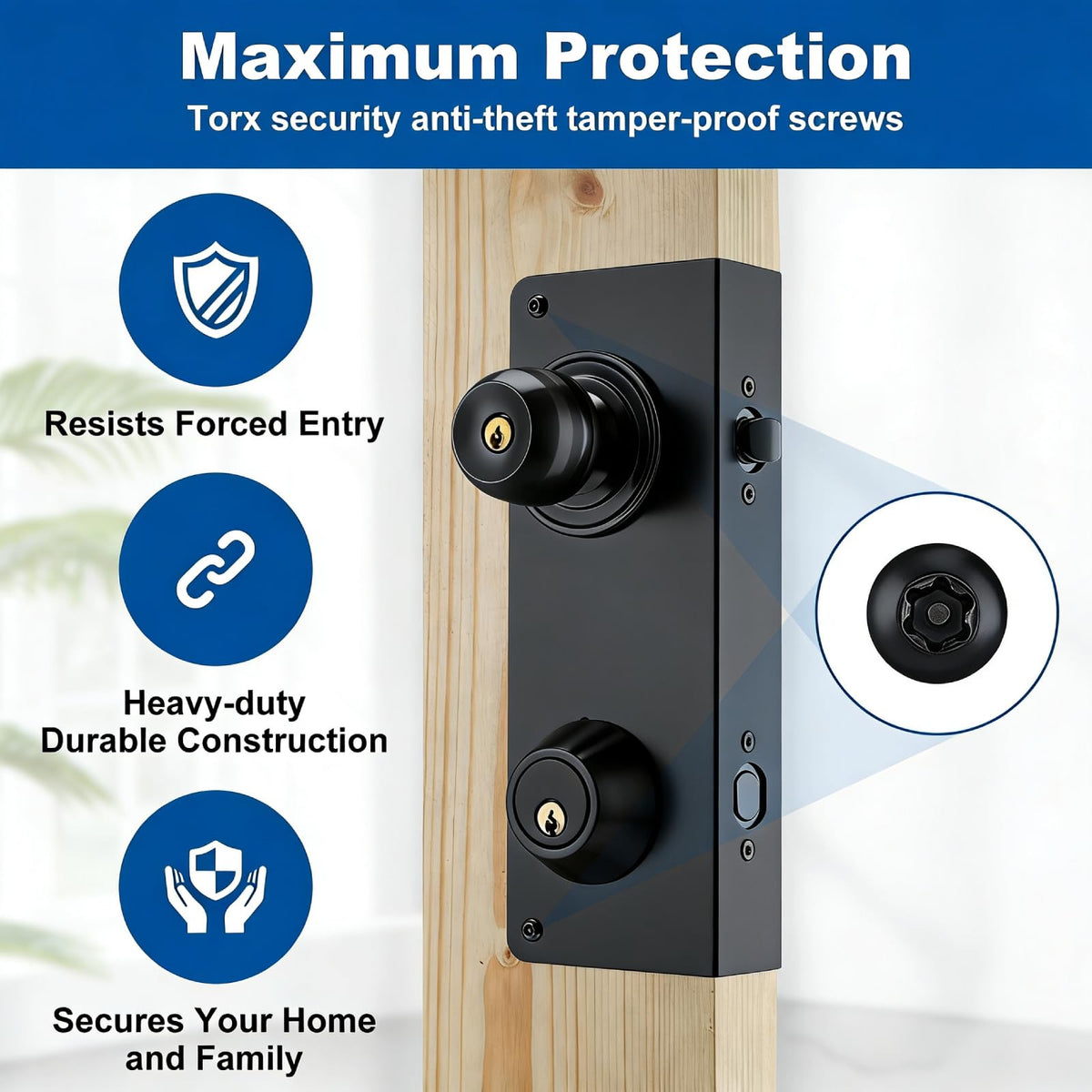 Ftyokmi torx screw kit with anti theft screws for secure installation