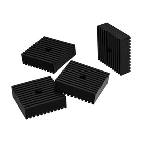 Ftzynqur air compressor shock pad shown under equipment for vibration control and floor protection