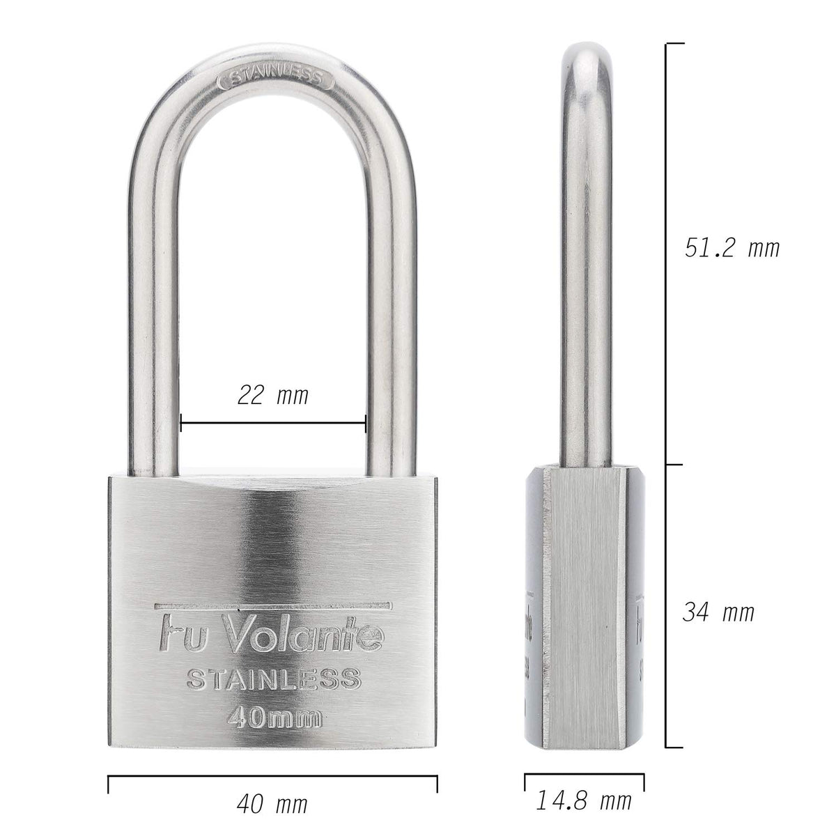 Fu Volante outdoor weatherproof padlock protects valuables on decks and sheds.