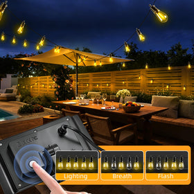 FUANXIEI S14 dual-charging keeps outdoor lighting bright with sun and USB power.