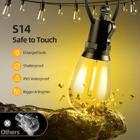 FUANXIEI 2700K warm glow creates cozy outdoor gatherings.