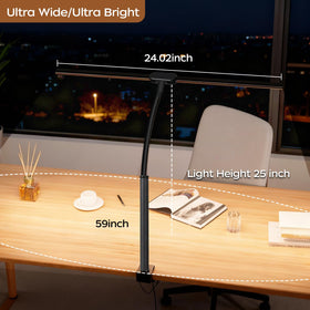Fuaoddda Architect Light with gooseneck clamp offers precise angle control for any workspace.