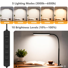 fuaoddda flexible gooseneck allows precise light direction for any task.