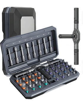 FUDUOA 42-in-1 magnetic screwdriver set in box for easy storage and quick access.
