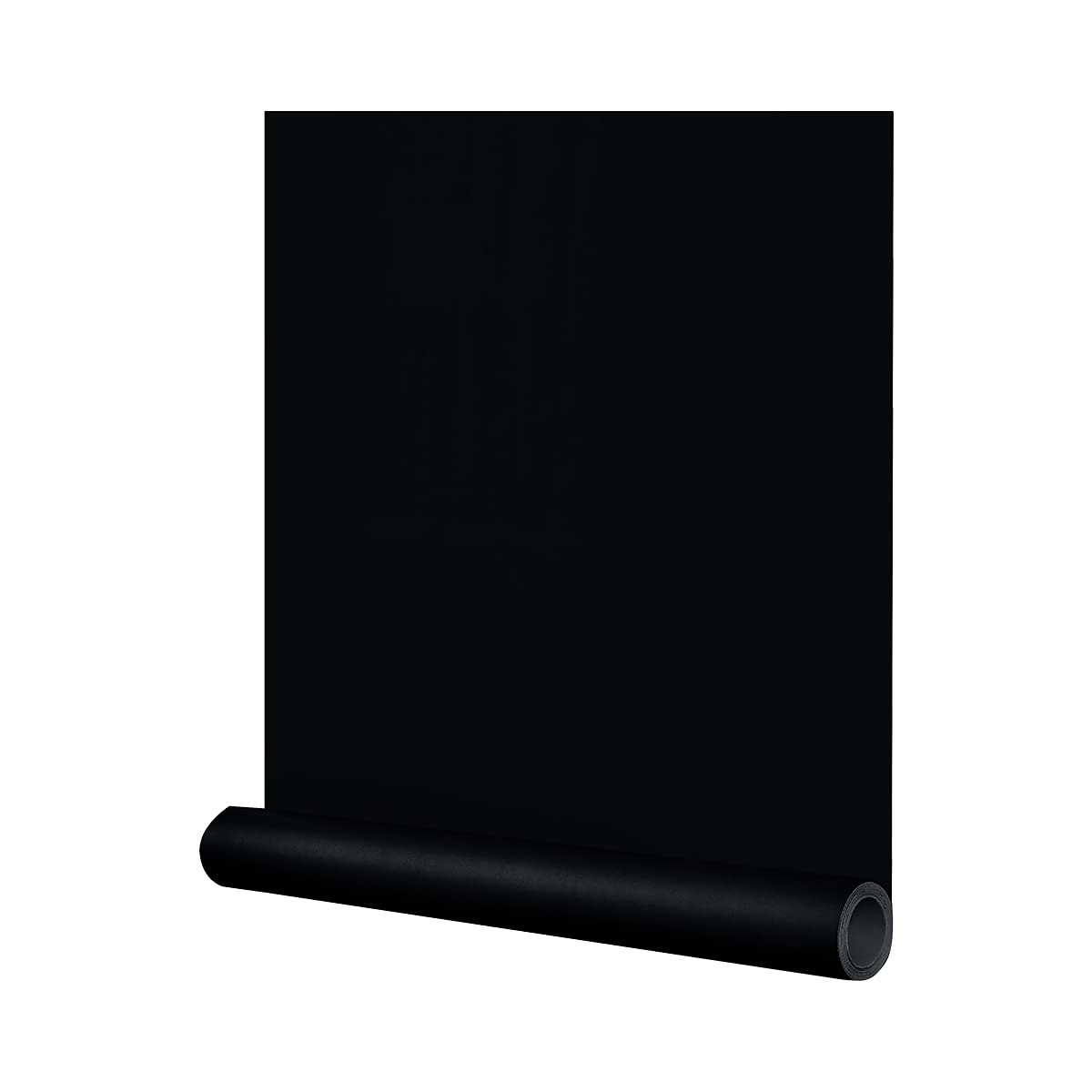 FUKU MON black wallpaper roll 24x394 showing minimal seams on large surfaces.