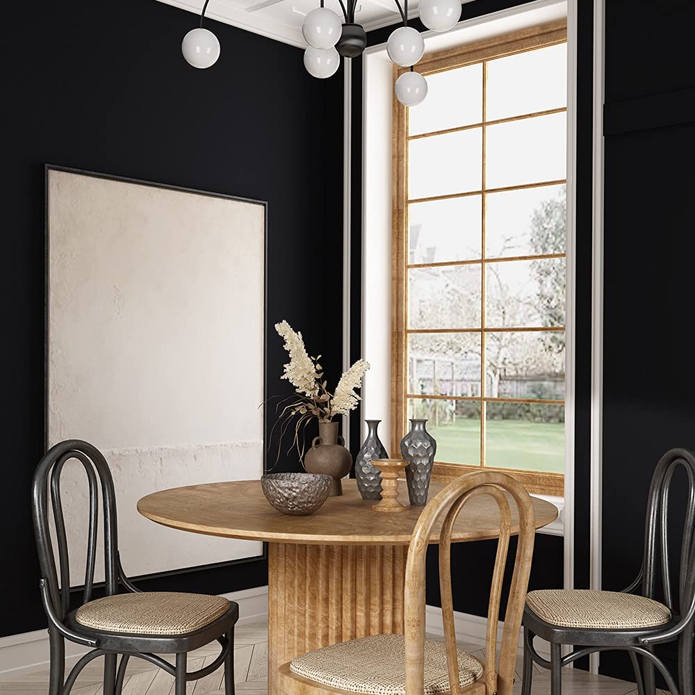 FUKU MON cabinet and drawer cover in stylish black vinyl.