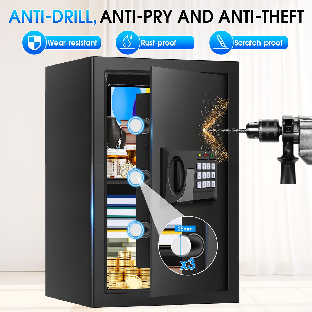 FULCYOVT safe keypad for quick electronic access