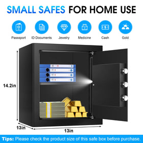 Fulcyovt fireproof safe pry-resistant door and robust locking mechanism