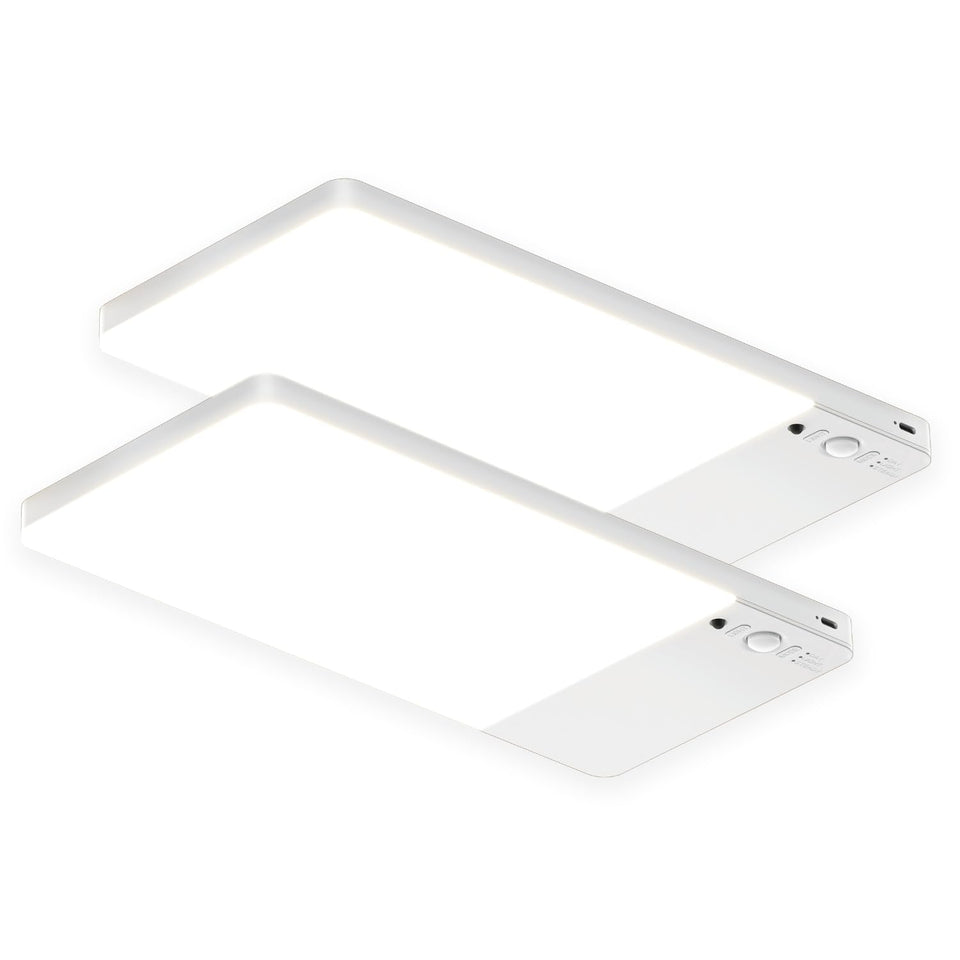 Fulen 2-pack ceiling light with magnetic no-drill install for quick mounting