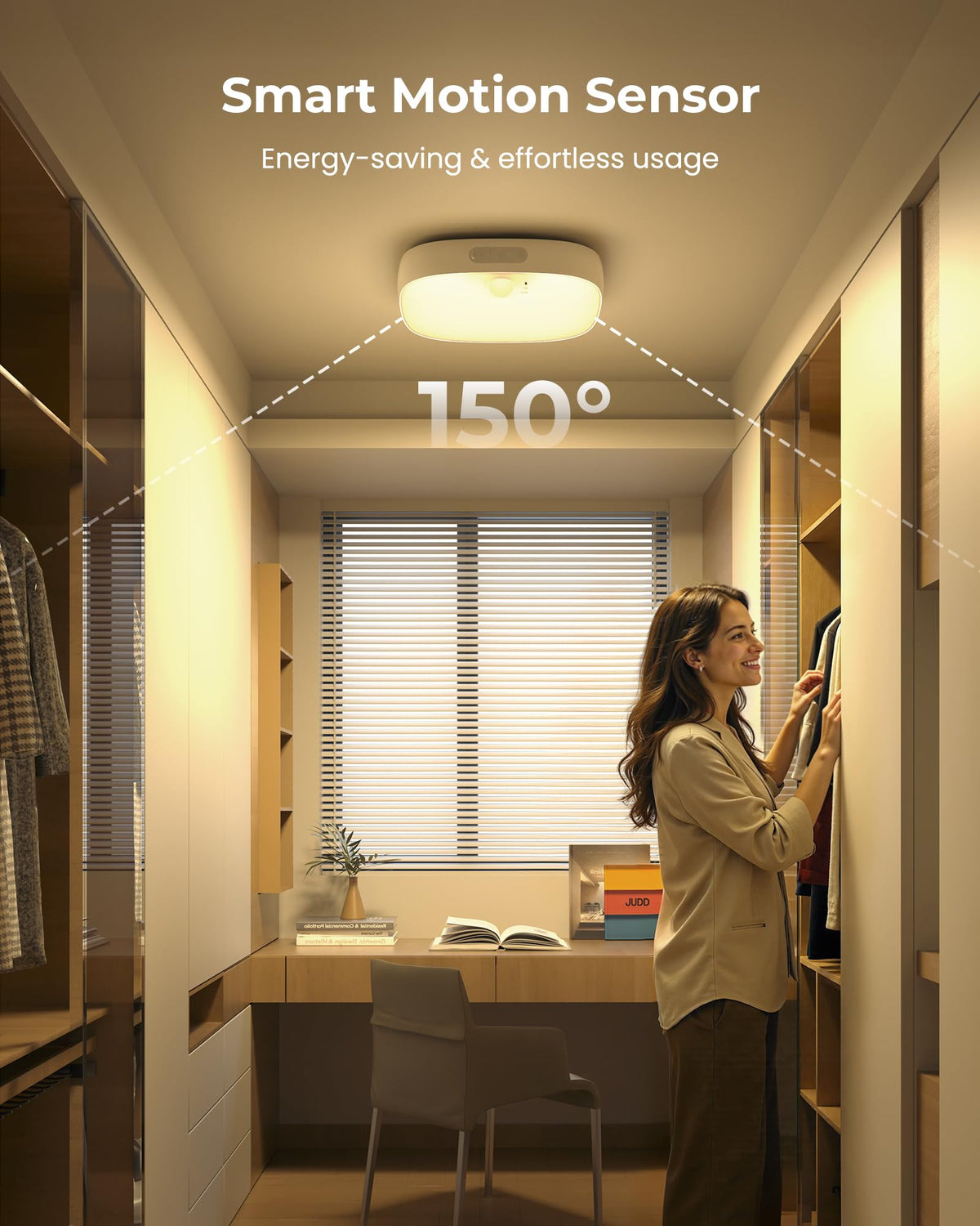 FULEN motion-sensor ceiling light activates hands-free illumination