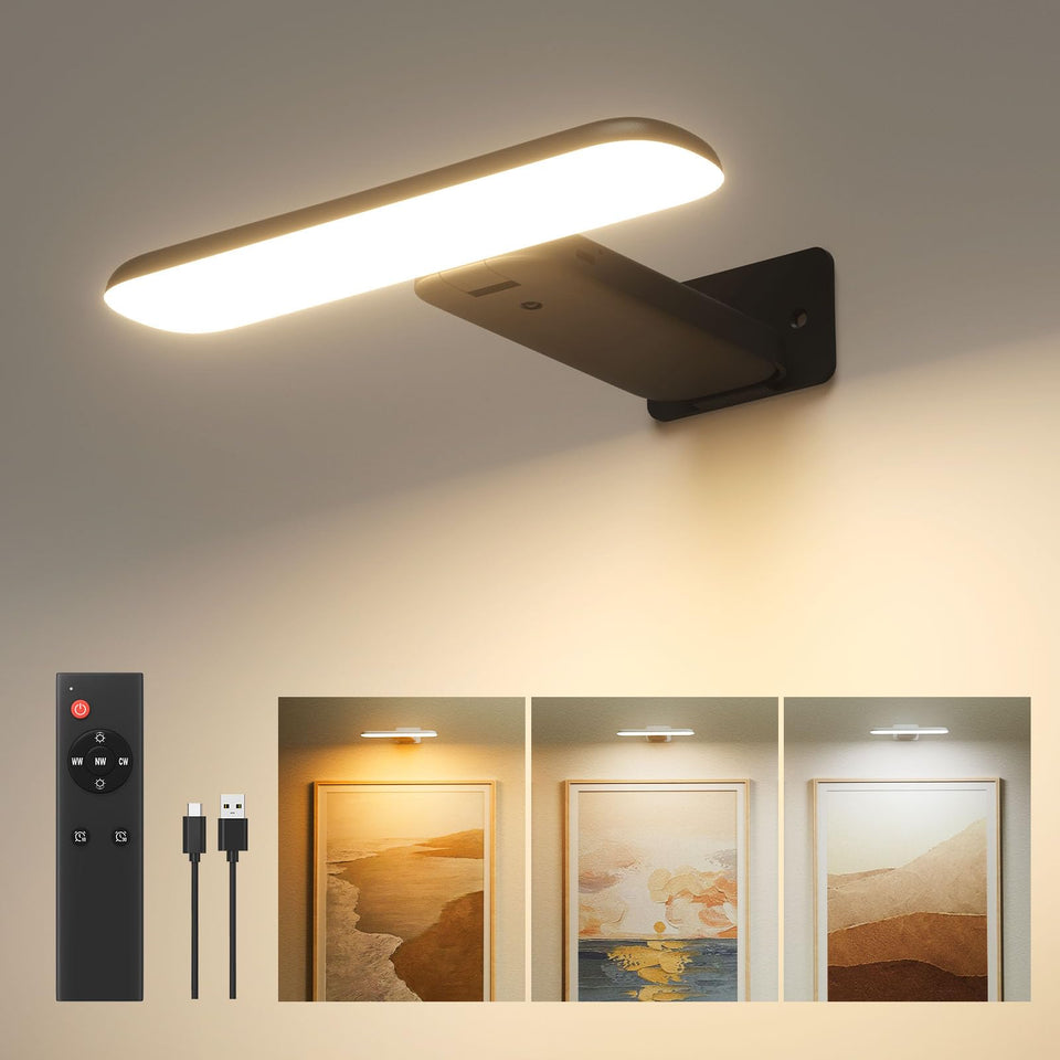 FulEN Rechargeable Picture Light wall-remote for effortless wall art lighting.