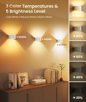 FULEN wall light installation options include wall sticker or expansion screws for secure mounting.