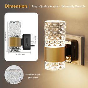 Fuligent dimmable night light slider for adjustable brightness