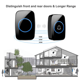 Full House wireless doorbell rear door button helps distinguish entry points