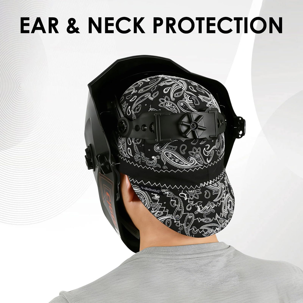 Fullsheild cotton welding cap with adjustable elastic band for a secure fit.