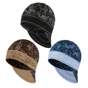 Fullsheild reversible cotton welding cap with dual-color sides for versatile workwear.