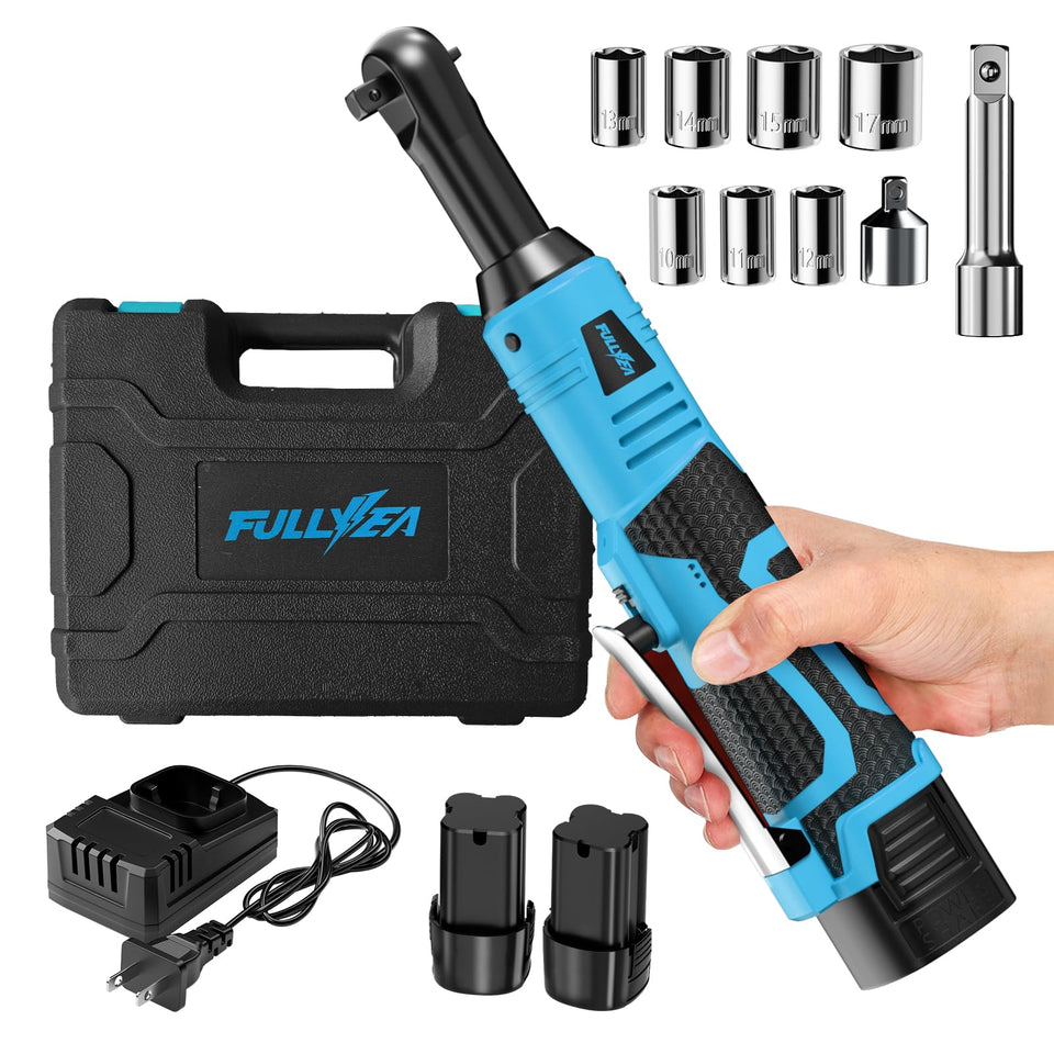 FULLYEA 3/8-inch cordless ratchet wrench set designed for tight spaces