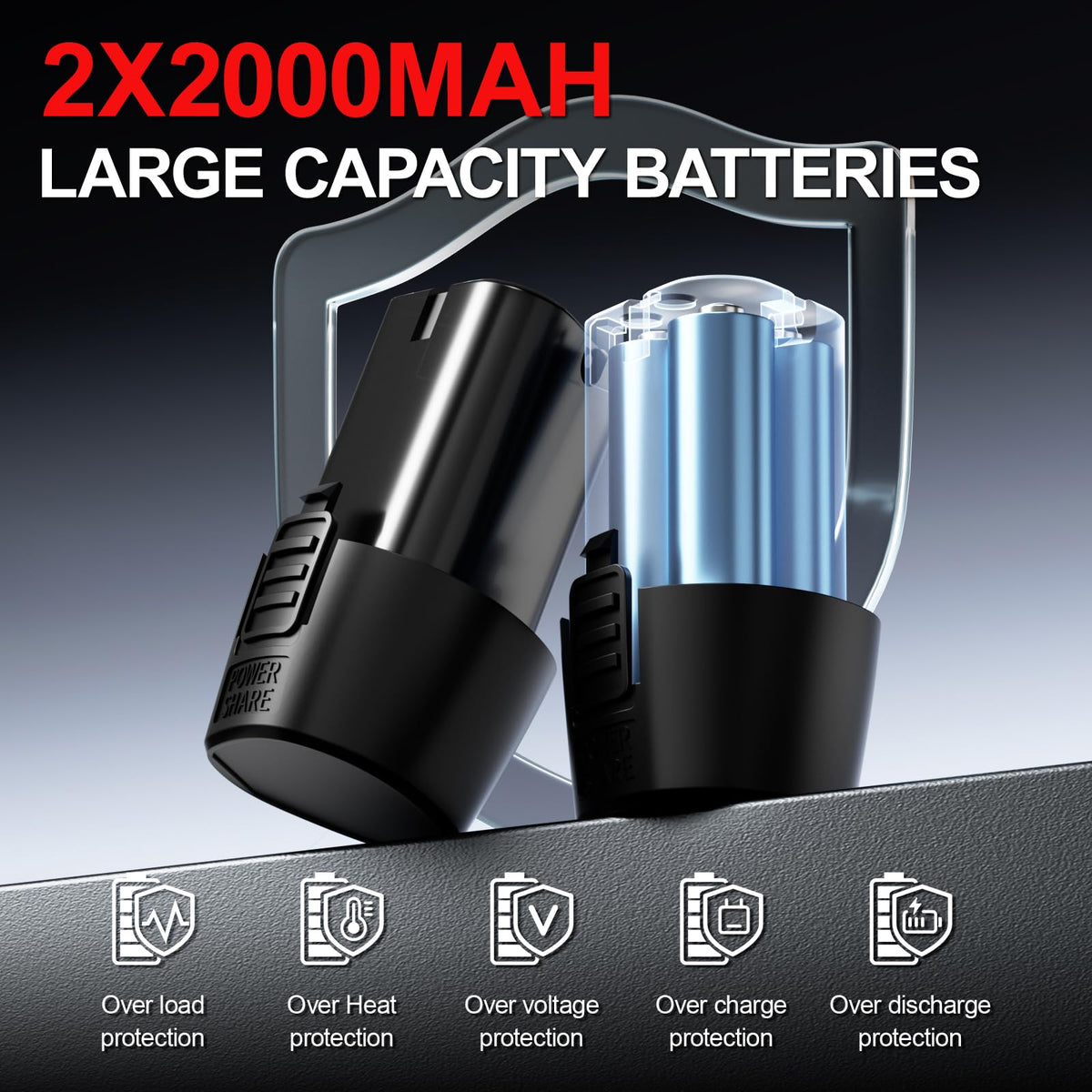 FULLYEA 7 sockets included for versatile fastening tasks.