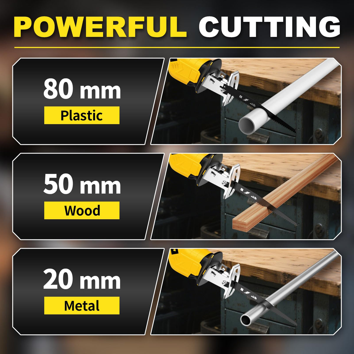 FULLYEA tool-free blade change lever enables rapid blade swaps