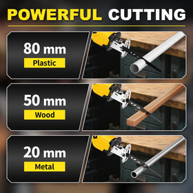 FULLYEA tool-free blade change lever enables rapid blade swaps