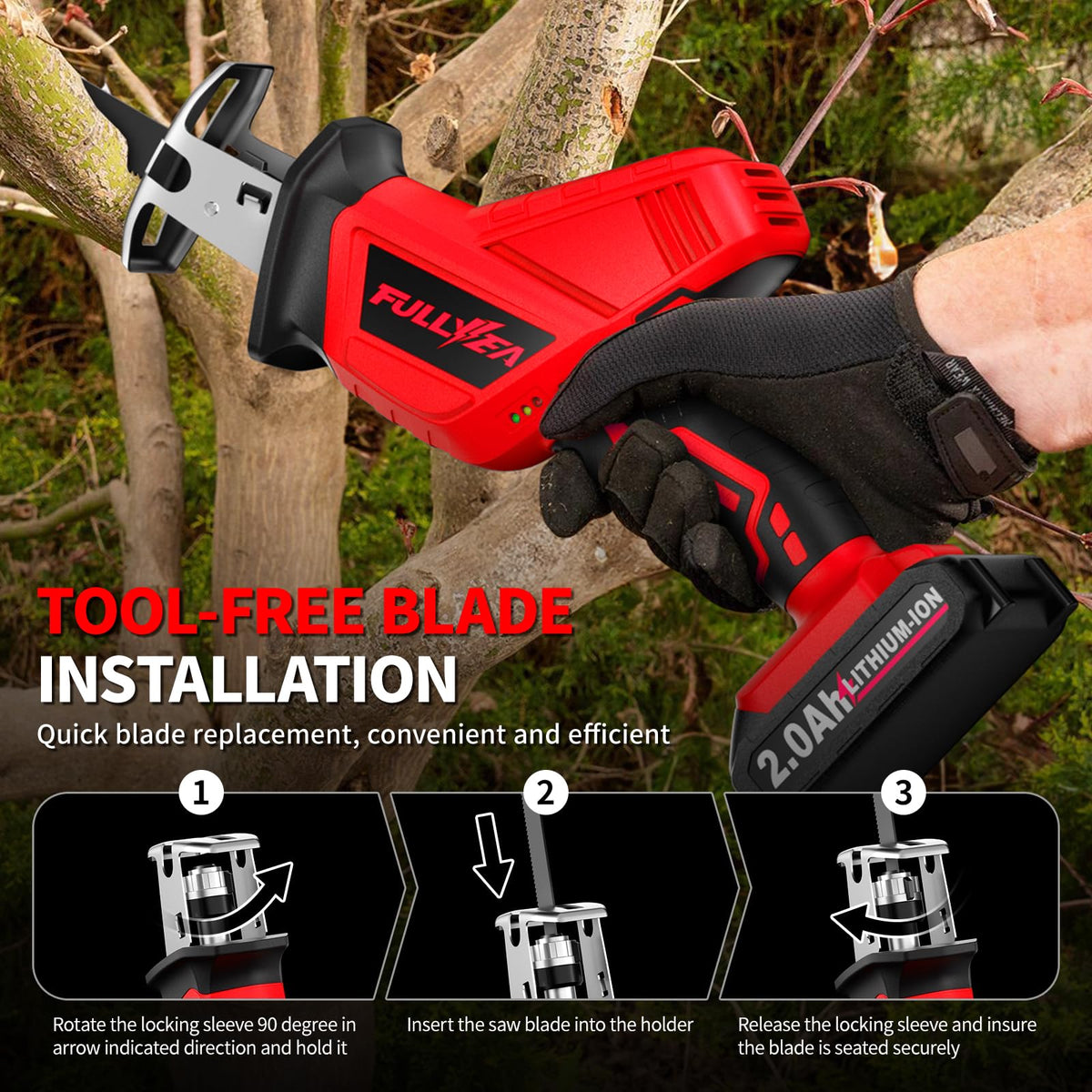 FULLYEA four blades included for wood, metal, and plastic tasks.