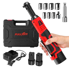 FULLYEA cordless ratchet wrench front view showing compact access