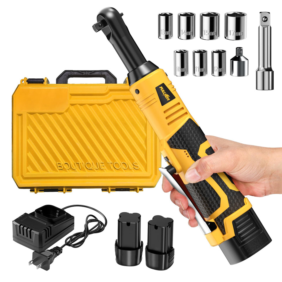 Fullyea cordless ratchet wrench compact head for tight spaces