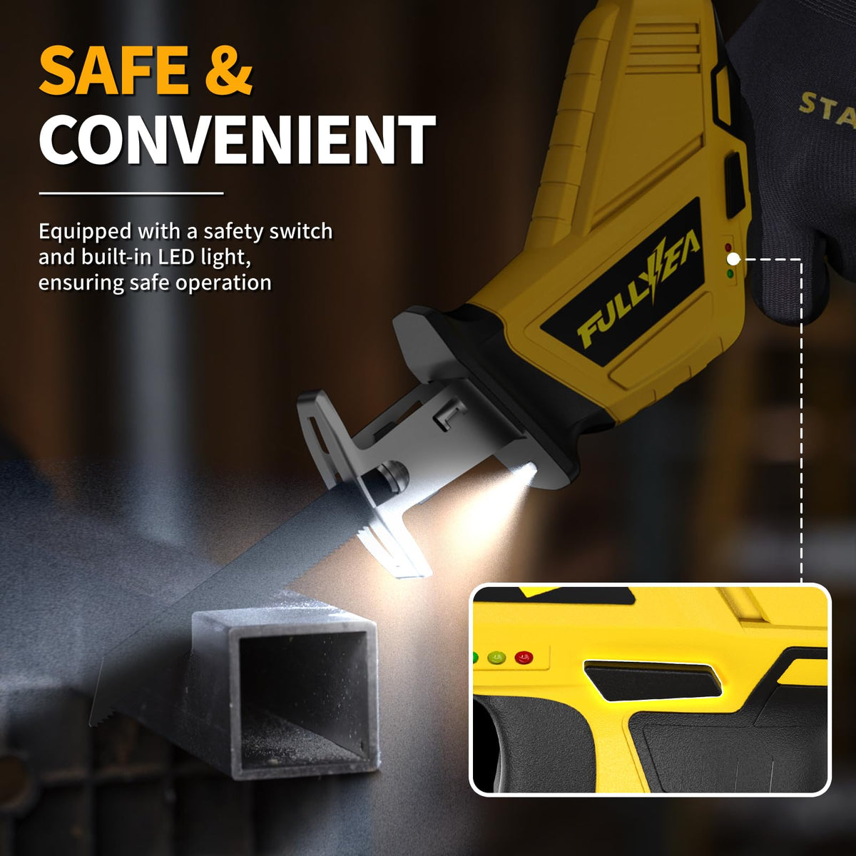 FULLYEA safety switch helps prevent accidental starts