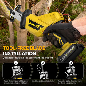 FULLYEA two 2000mAh batteries extend runtime during outdoor work