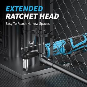 Fullyea slim head design fits into narrow spaces for versatile access.