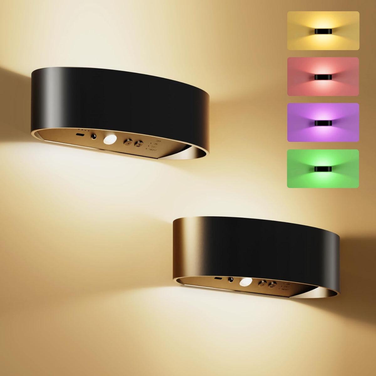 FULNIX Motion Sensor Wall Light front view showing a sleek wall-mount design for hallways