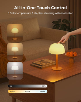 Fulnix stepless dimming adjusts light from soft to bright.
