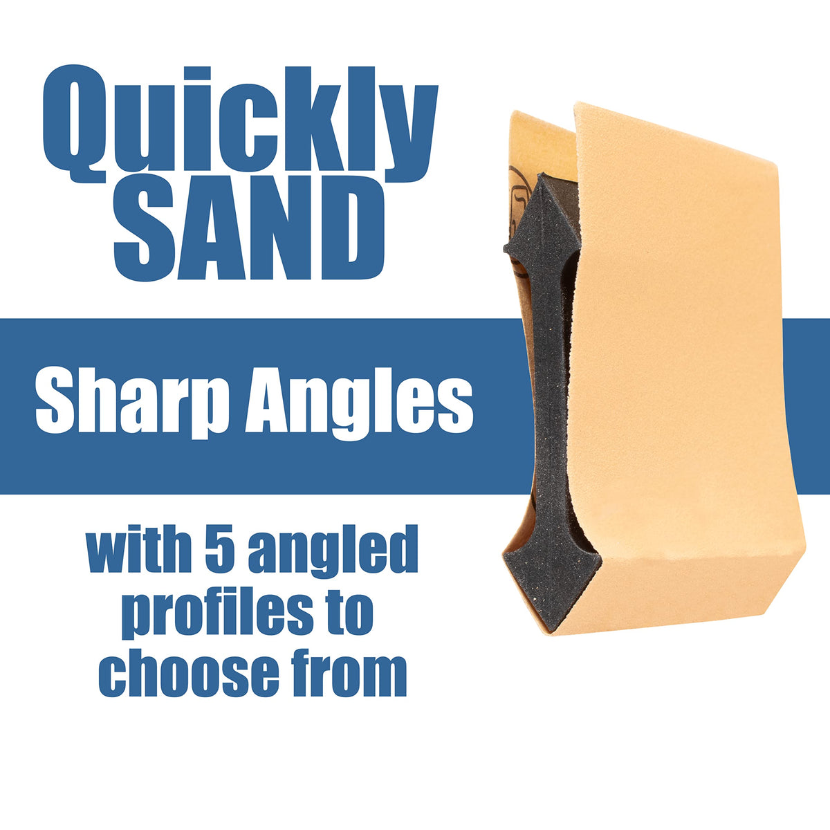 Fulton 21 Profile Contour Sanding Grips with convex and concave ends for curved surfaces.