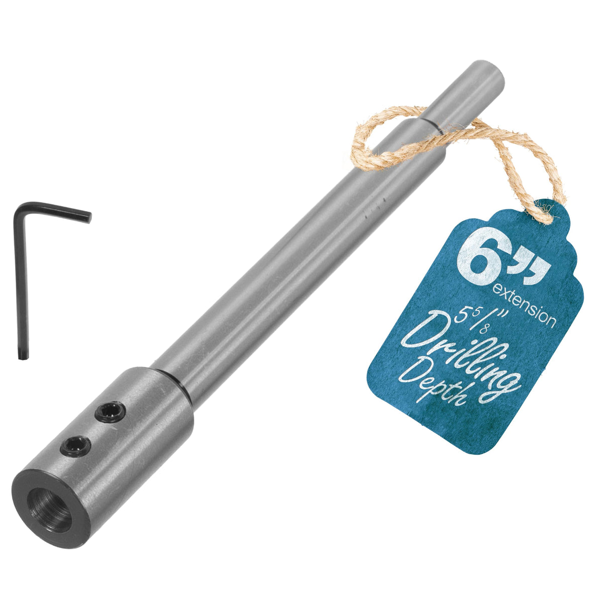 Fulton 6in Forstner Bit Extension enables deeper, cleaner bores in wood projects
