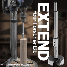 Fulton extension chuck for 3/8 shank Forstner bits ensures stable alignment