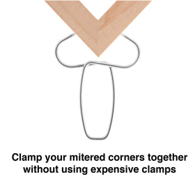 Fulton Miter Spring Clamps with corner in progress; precise miter alignment