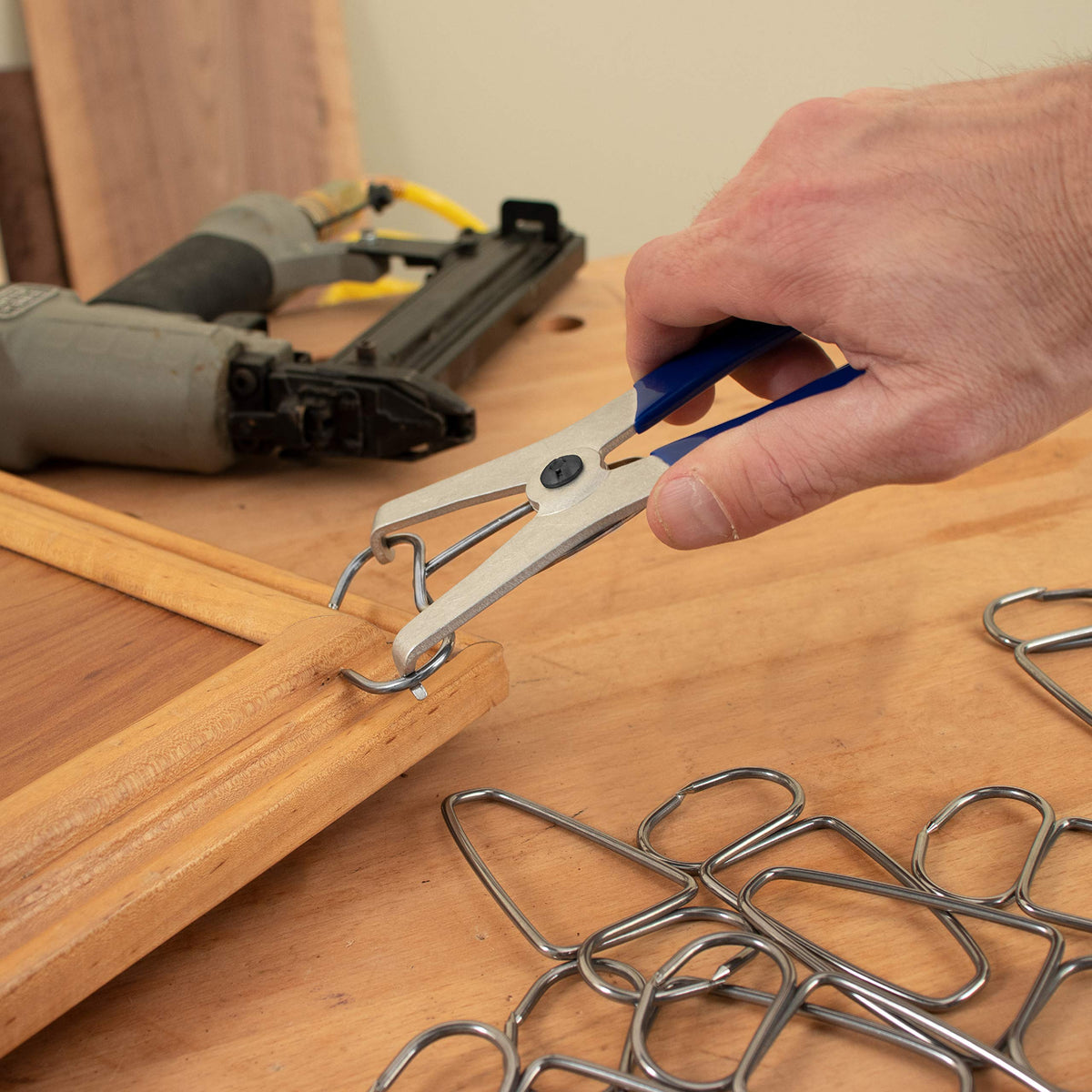 Fulton Miter Spring Pliers spreading tips; easy clamp setup