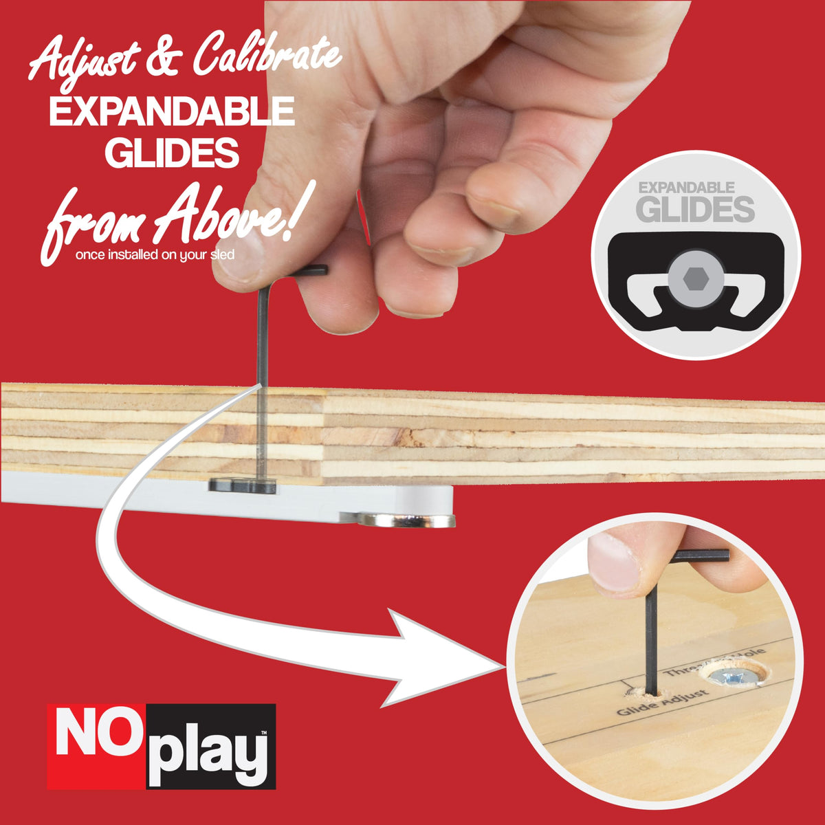 Fulton NoPlay sturdy aluminum bar resists bowing for durable sled guidance.