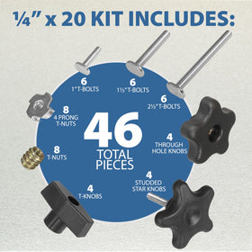 Fulton Woodworking Tools build-your-own fixtures with versatile t-slot accessories.