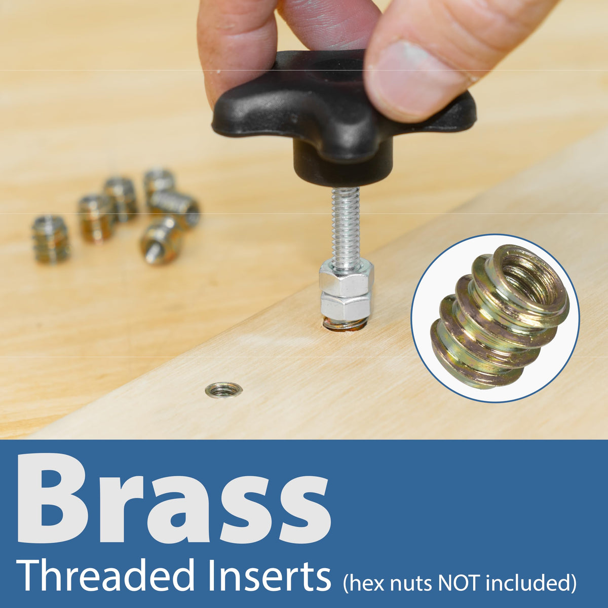 Fulton Woodworking Tools knobs and nuts assembly demonstrates adjustable clamping.