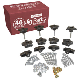 Fulton Woodworking Tools kit box with t-track bolts enables fast setup.