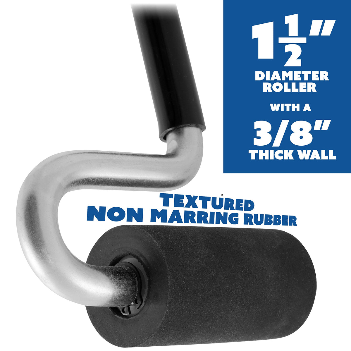Fulton thick rubber roller for even pressure on laminates