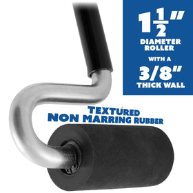 Fulton thick rubber roller for even pressure on laminates