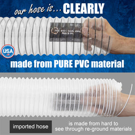 Fulton Woodworking Tools puncture-resistant PVC dust hose for rugged use